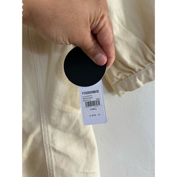 Amuse Society Cream Denim Dress - Picture 5 of 6